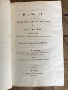 History of The Rebellion by Edward, Earl of Clarendon - 1826 - Volume 3 of 8.